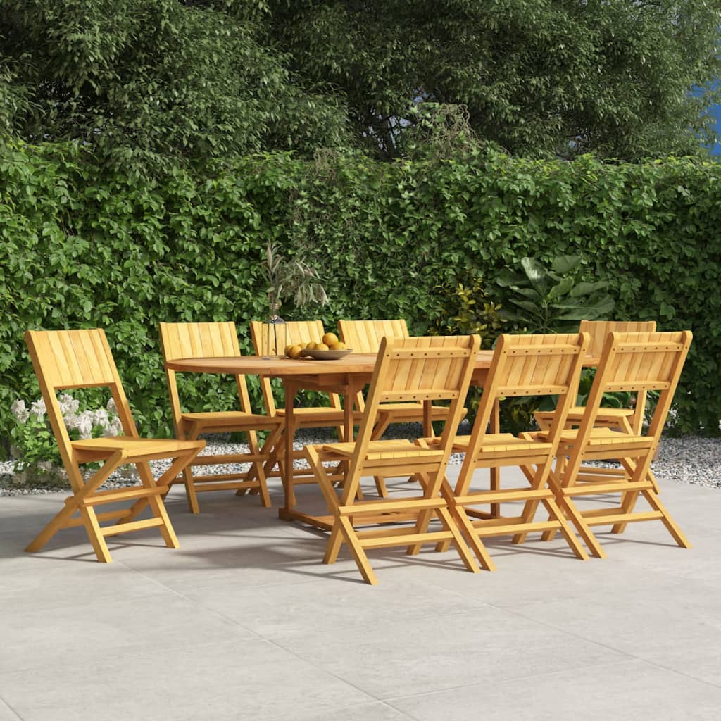 Skládací zahradní židle 8 ks 47x61x90 cm masivní teakové dřevo