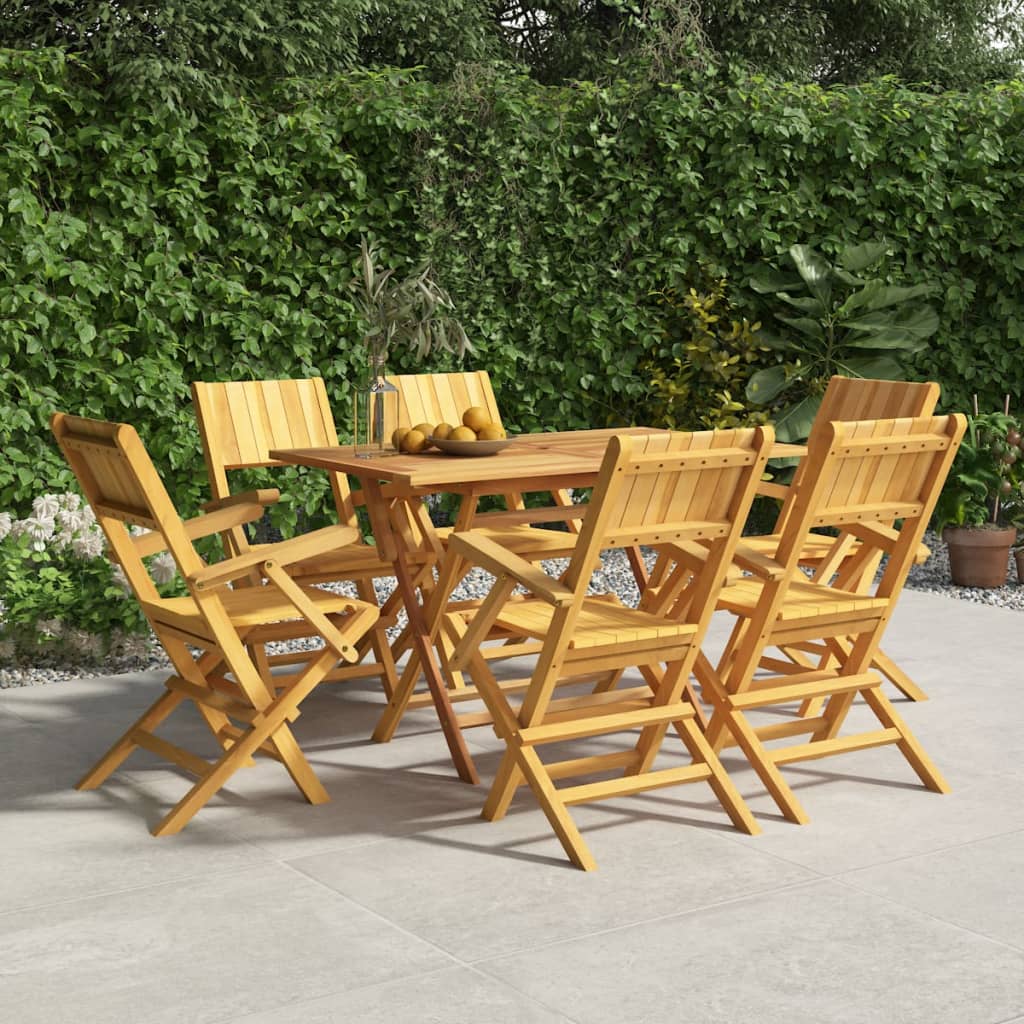 Skládací zahradní židle 6 ks 55x61x90 cm masivní teakové dřevo
