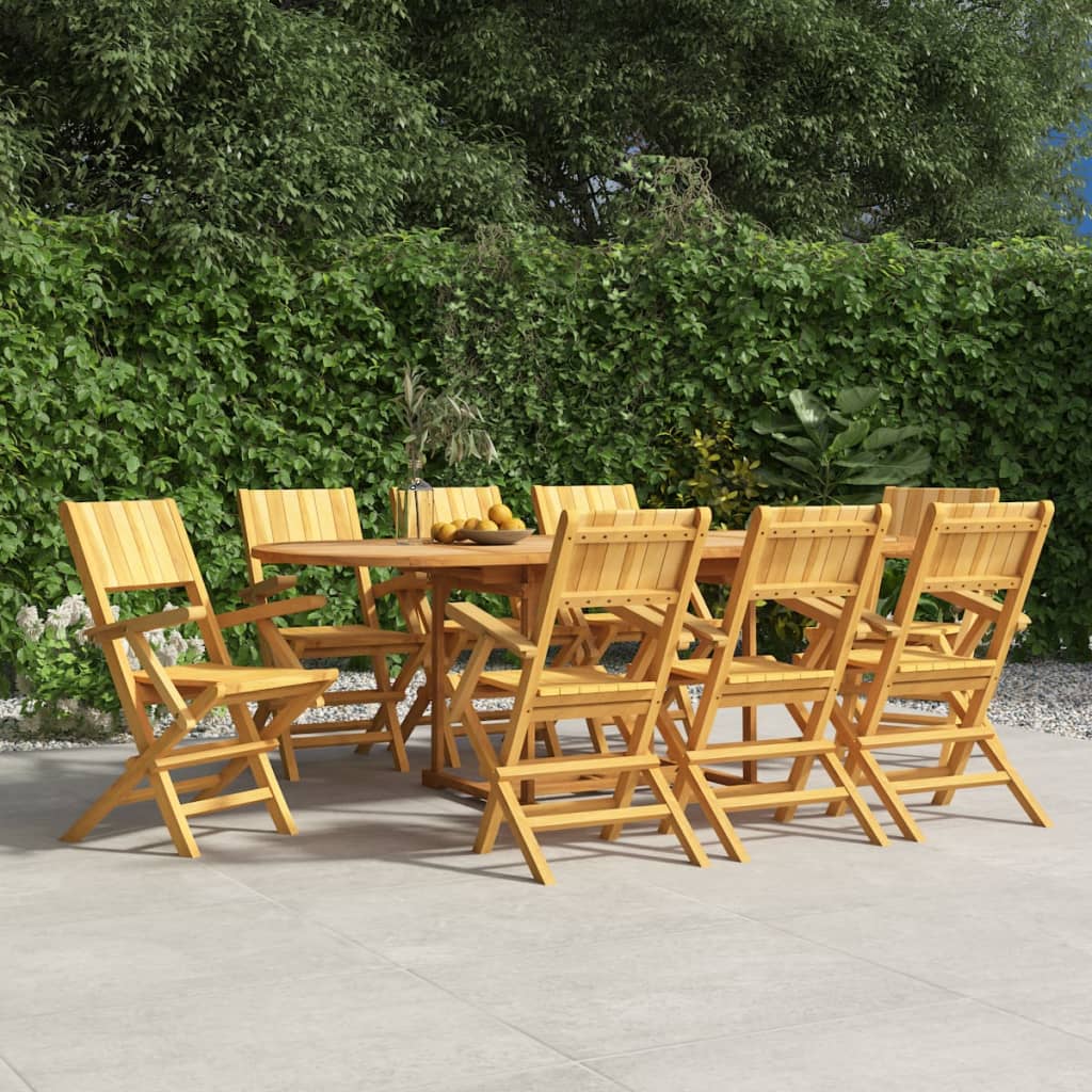 Skládací zahradní židle 8 ks 55x61x90 cm masivní teakové dřevo