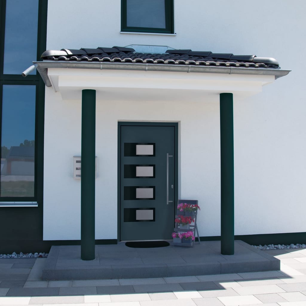Vchodové dveře antracitové 100 x 200 cm hliník a PVC