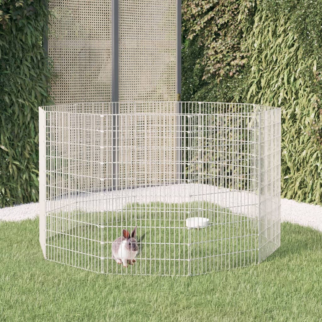 10dílná klec pro králíka 54 x 100 cm pozinkované železo