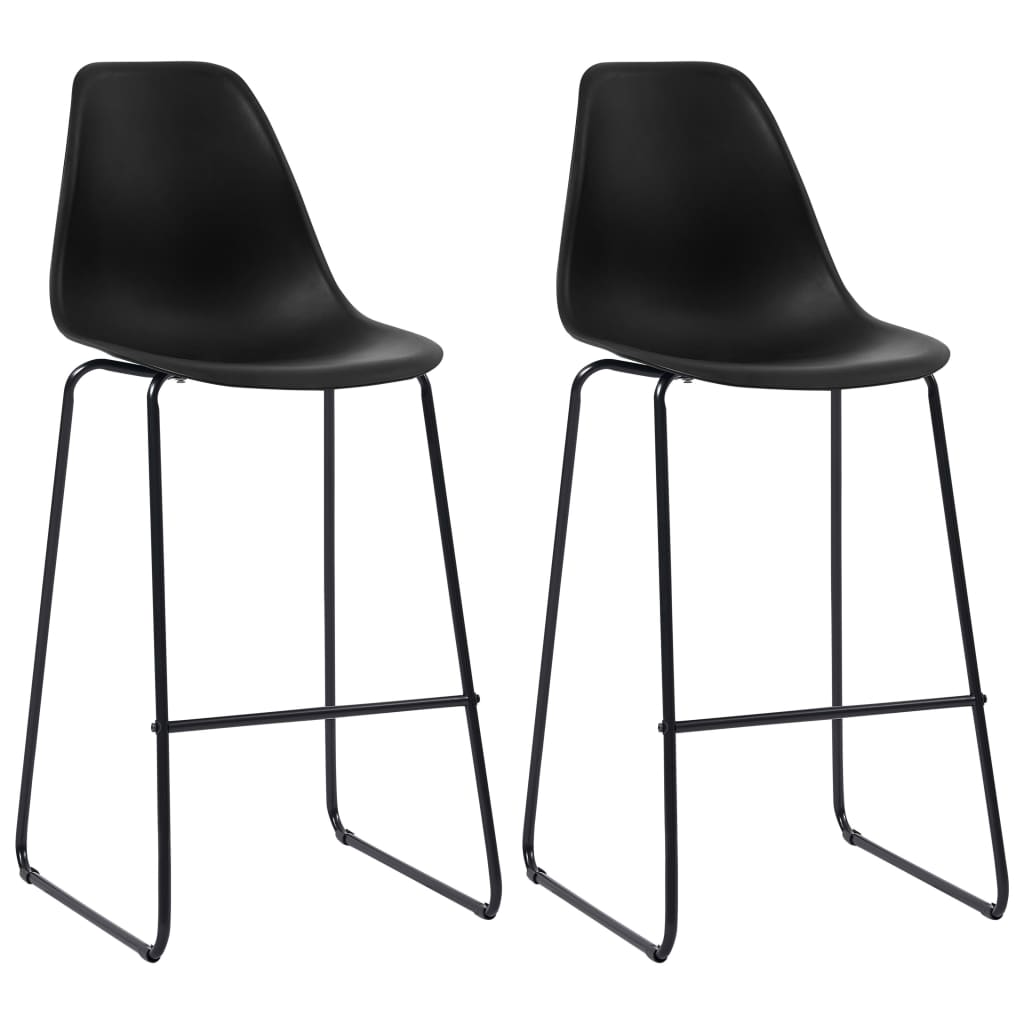 Barové židle 2 ks černé plast