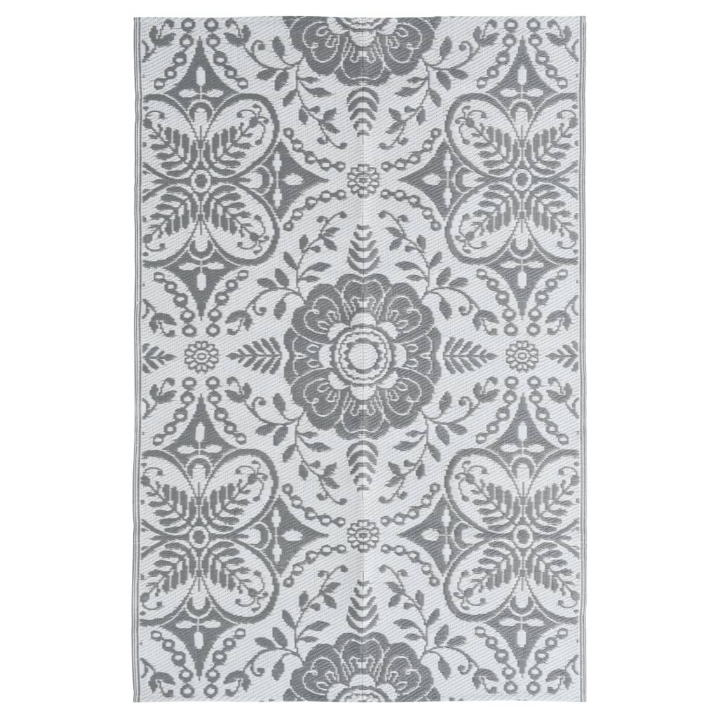 Venkovní koberec světle šedý 120 x 180 cm PP
