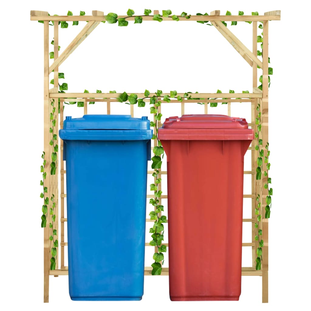 Zahradní pergola pro dvě popelnice impregnované borové dřevo