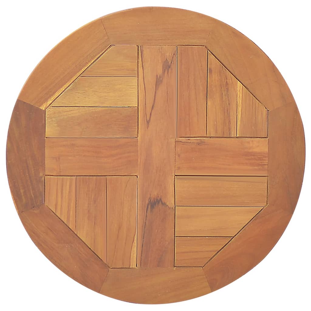 Stolní deska masivní teakové dřevo kulatá 2,5 cm 40 cm