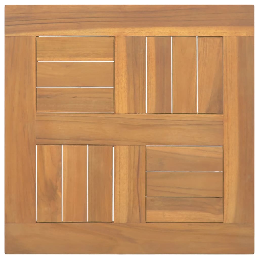 Čtvercová stolní deska 40 x 40 x 2,5 cm masivní teakové dřevo