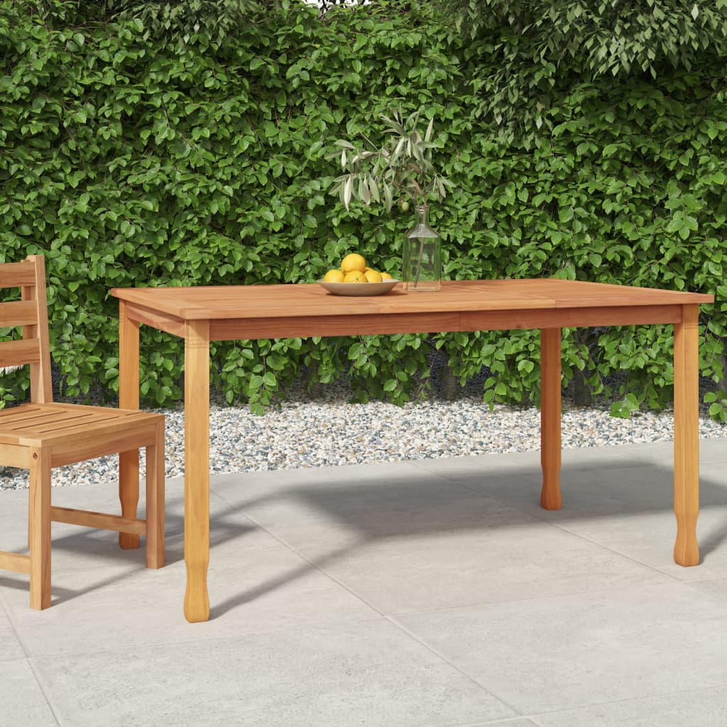 Zahradní jídelní stůl 150 x 90 x 75 cm masivní teak