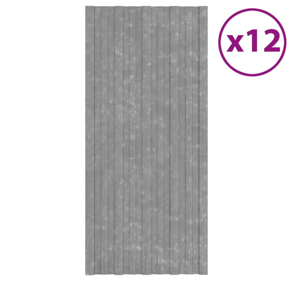 Střešní panely 12 ks pozinkovaná ocel stříbrné 100 x 45 cm