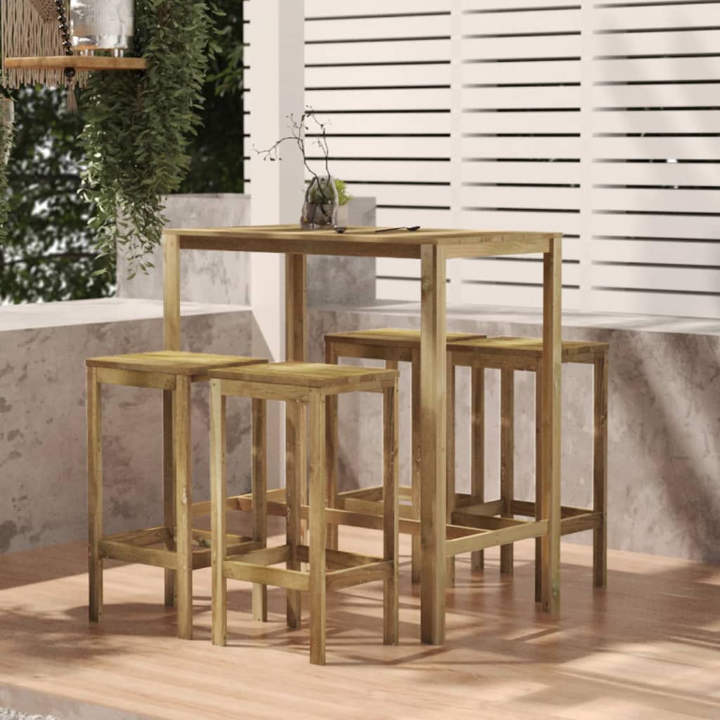 Barový stůl 110 x 60 x 110 cm impregnovaná borovice