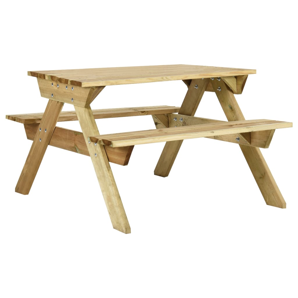 Piknikový stůl a lavice 110x123x73 cm impregnované borové dřevo