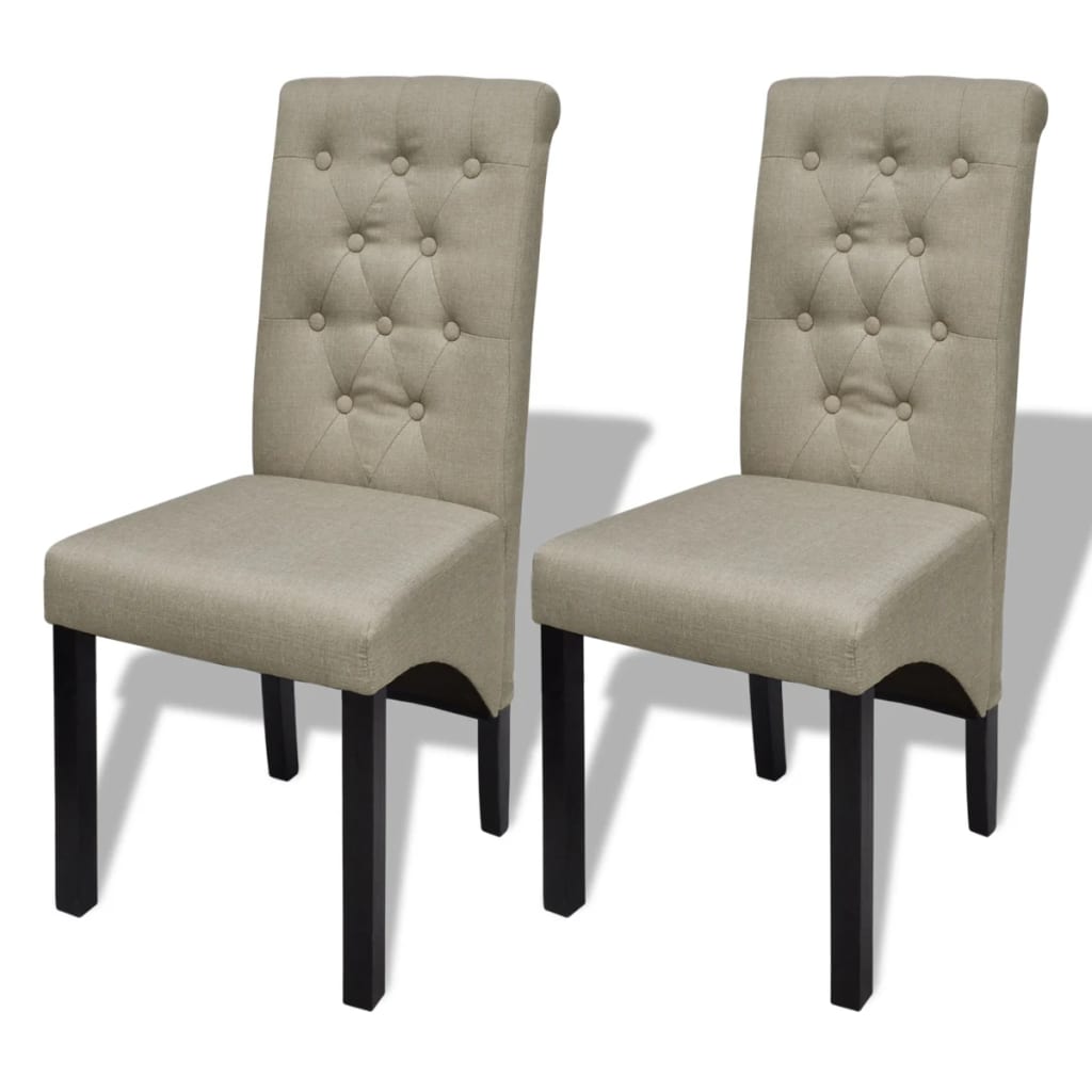 Jídelní židle 2 ks béžové textil
