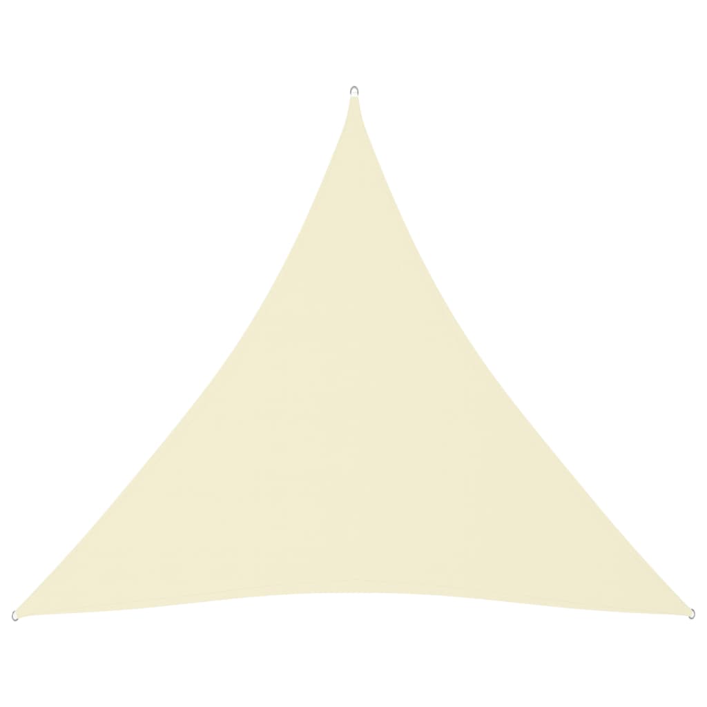 Stínící plachta oxfordská látka trojúhelníková 3x3x3 m krémová