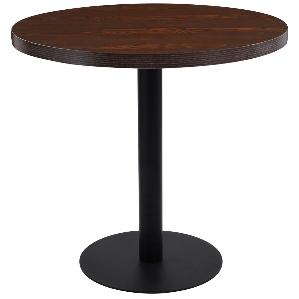 Bistro stolek tmavě hnědý 80 cm MDF