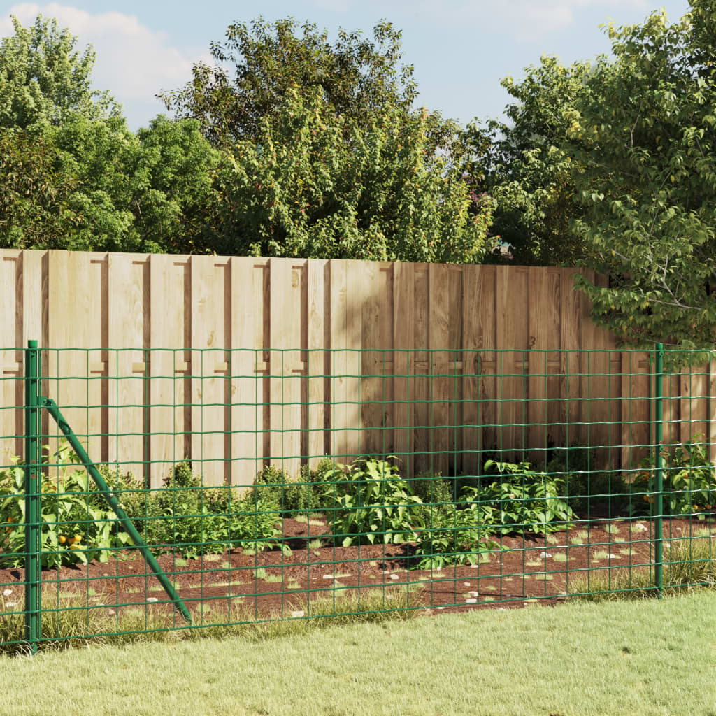 Drátěný plot s kotevními hroty zelený 0,8 x 10 m