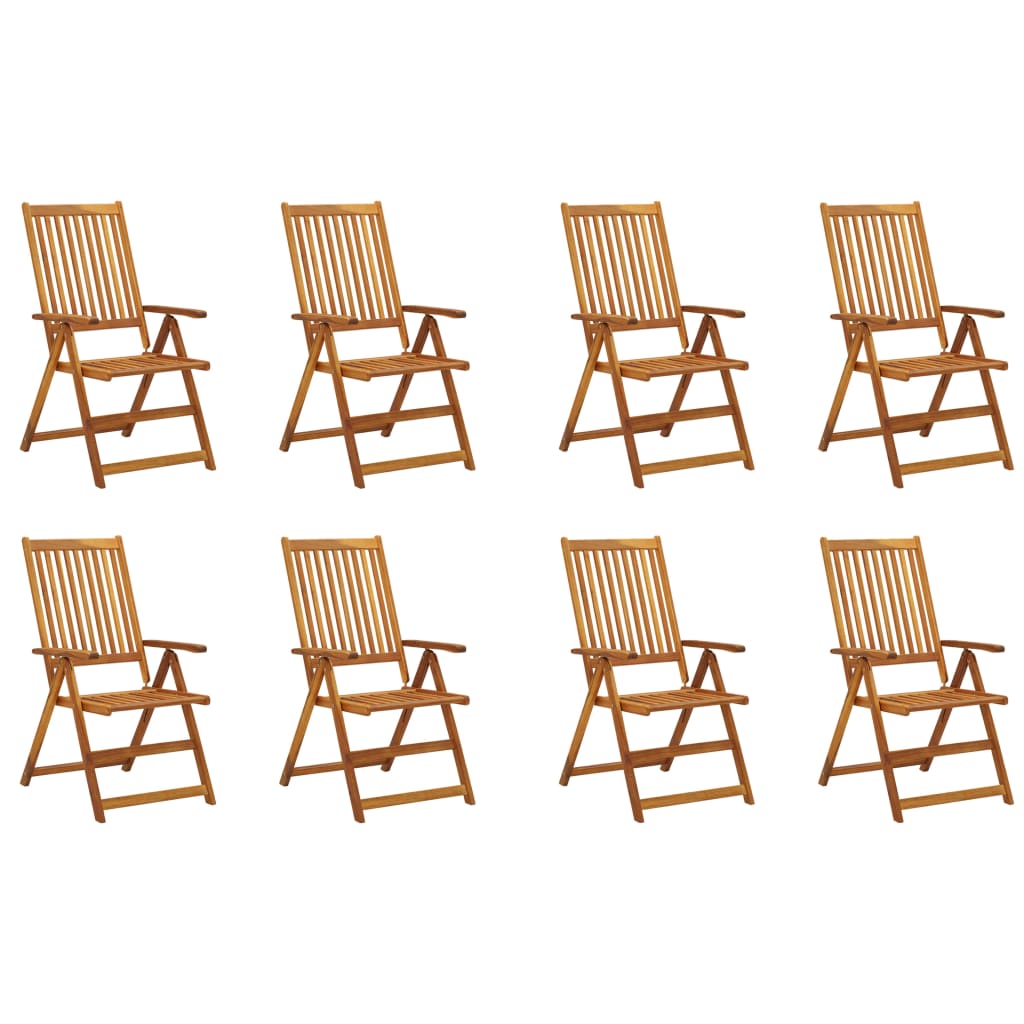 Skládací zahradní židle 8 ks masivní akáciové dřevo