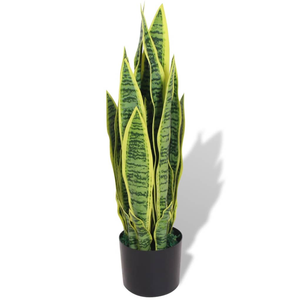 Umělá rostlina sansevieria s květináčem 65 cm zelená