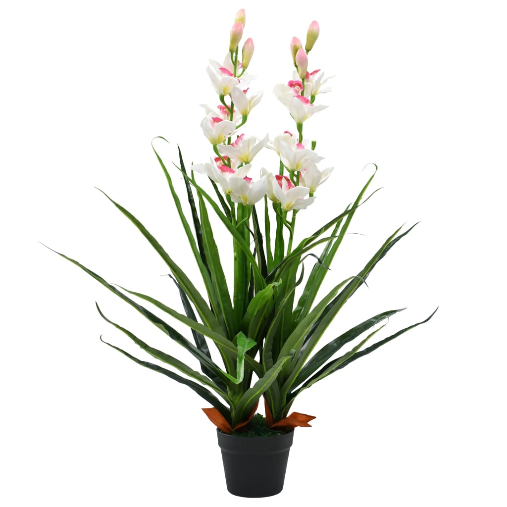 Umělá rostlina orchidej člunatec s květináčem 100 cm