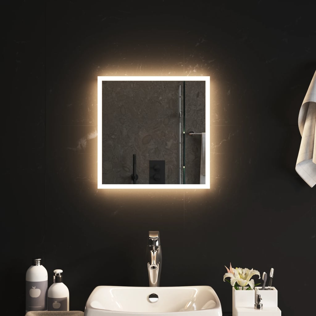 Koupelnové zrcadlo s LED osvětlením 40x40 cm