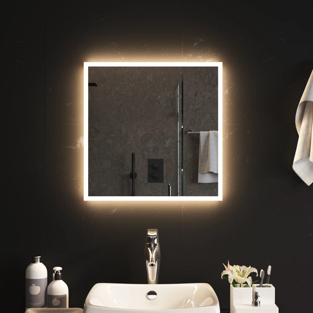 Koupelnové zrcadlo s LED osvětlením 50x50 cm