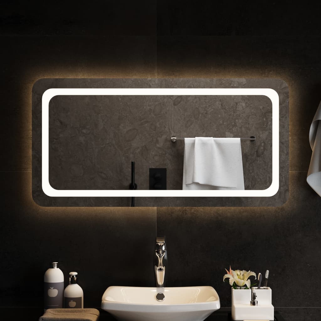Koupelnové zrcadlo s LED osvětlením 100x50 cm