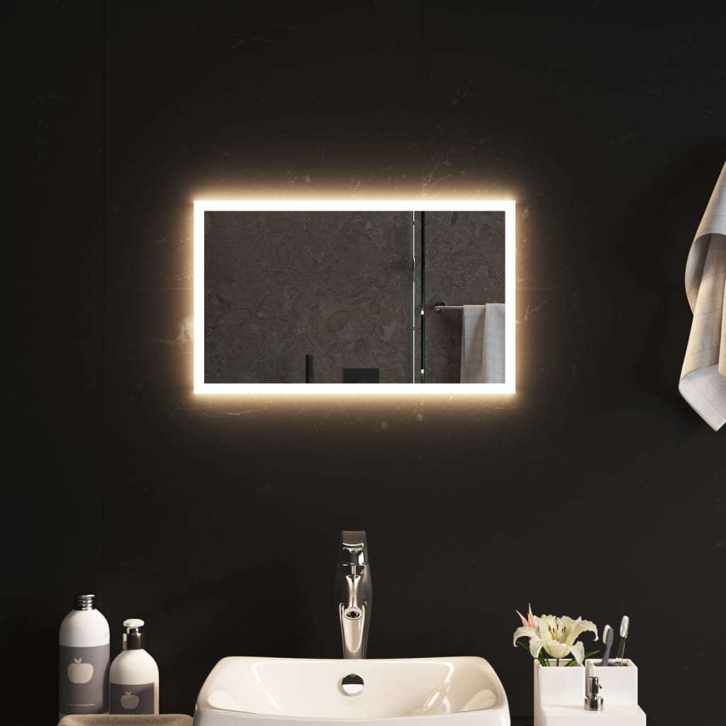 Koupelnové zrcadlo s LED osvětlením 50x30 cm