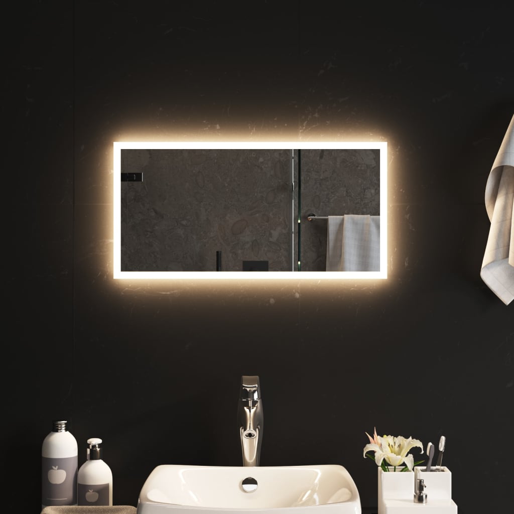 Koupelnové zrcadlo s LED osvětlením 60x30 cm