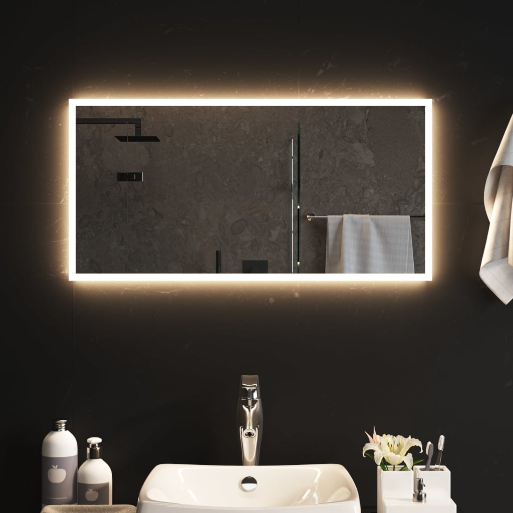 Koupelnové zrcadlo s LED osvětlením 80 x 40 cm