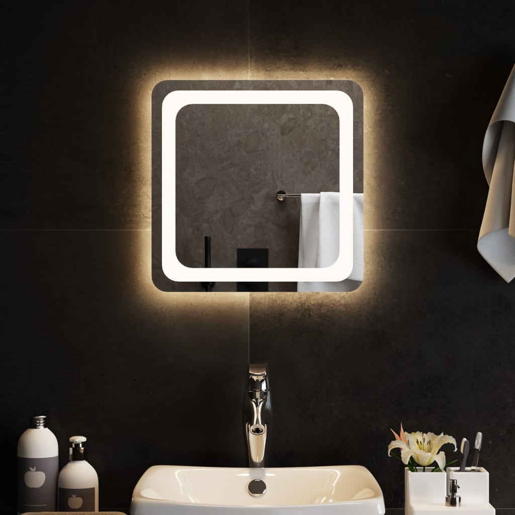 Koupelnové zrcadlo s LED osvětlením 40x40 cm