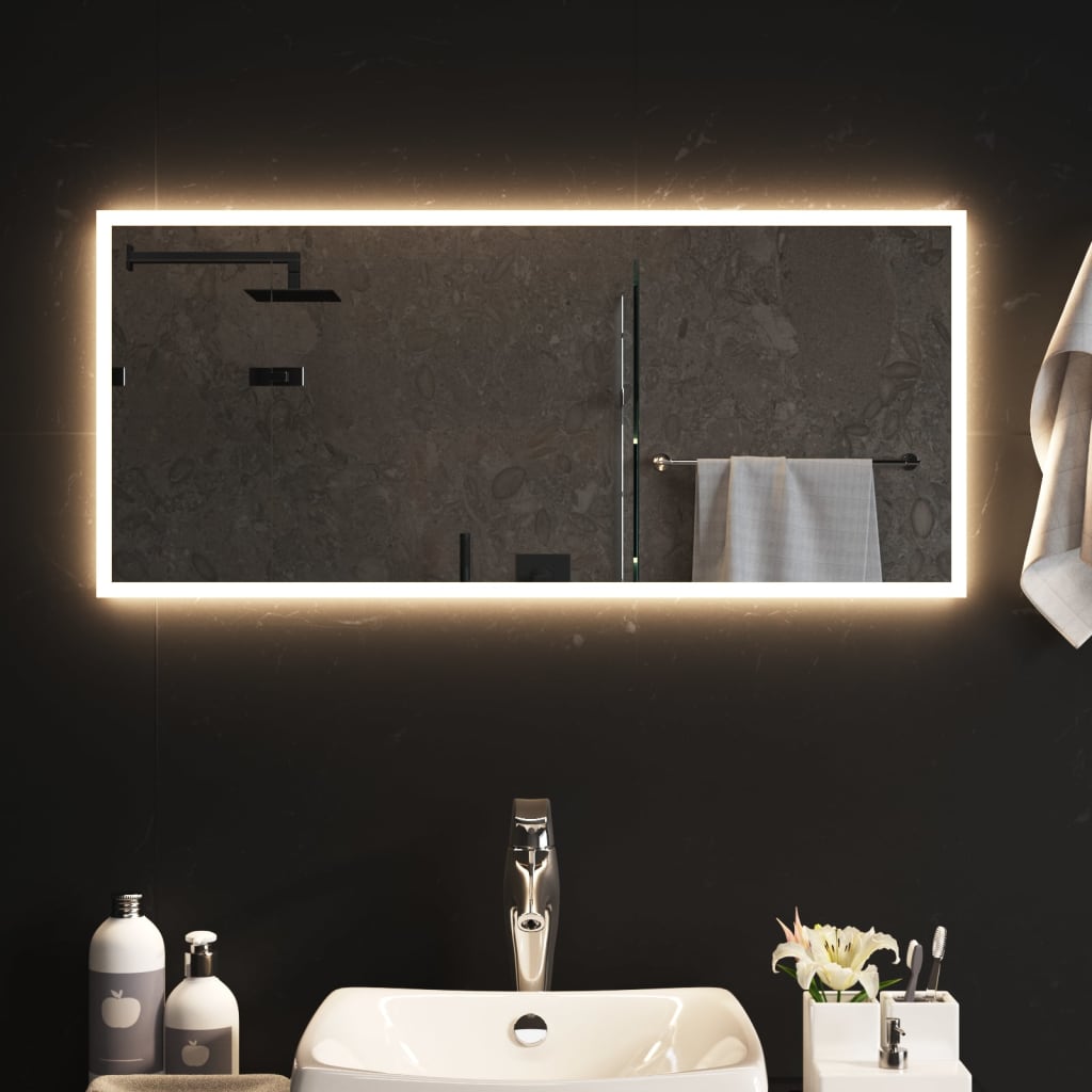 Koupelnové zrcadlo s LED osvětlením 90x40 cm