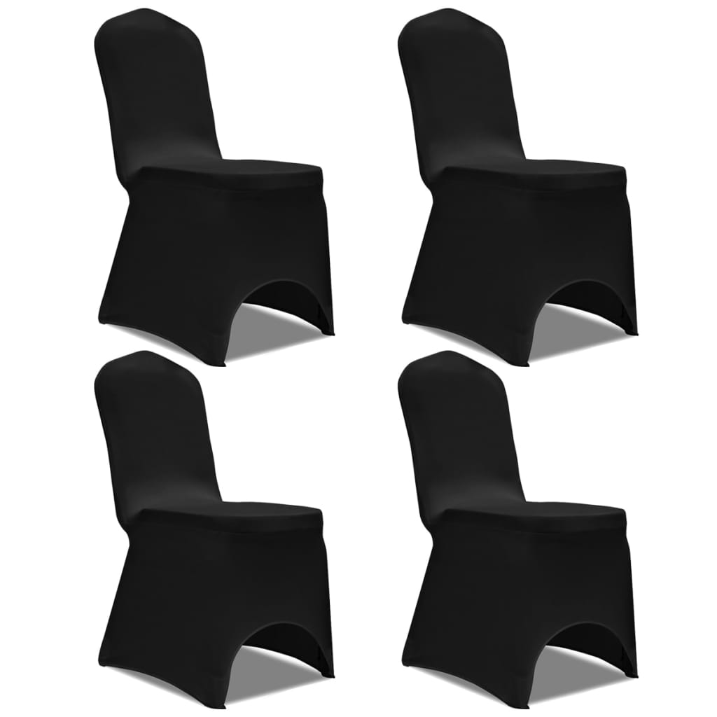 Strečové potahy na židle 4 ks černé