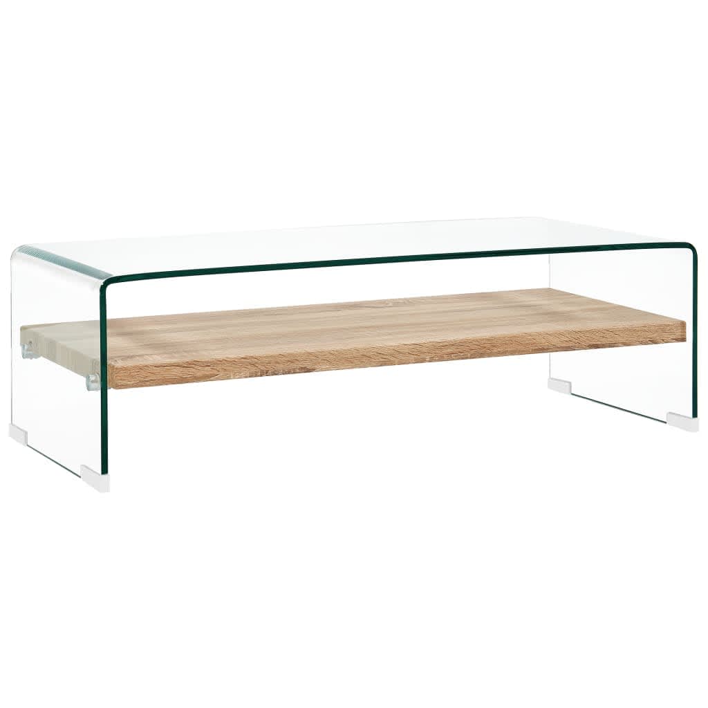 Konferenční stolek čirý 98 x 45 x 31 cm tvrzené sklo