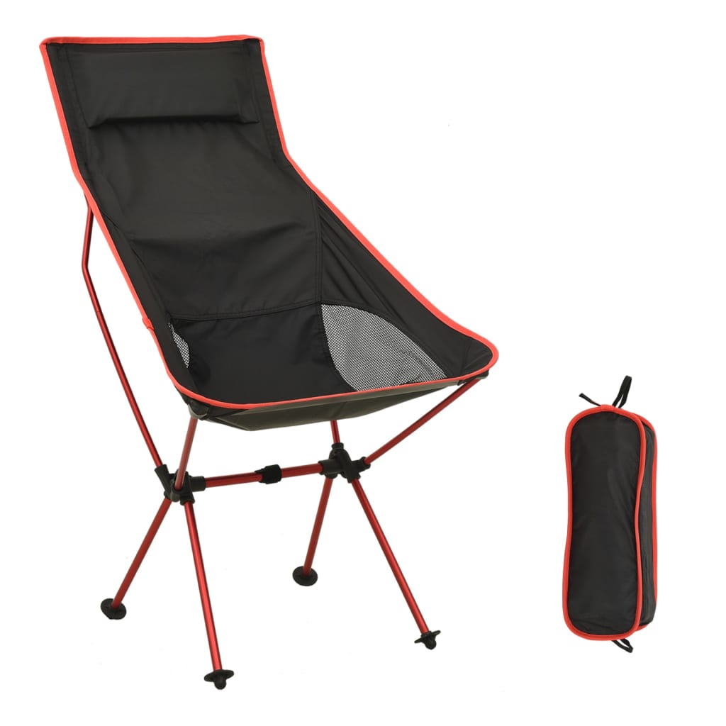Skládací kempingová židle PVC a hliník černá
