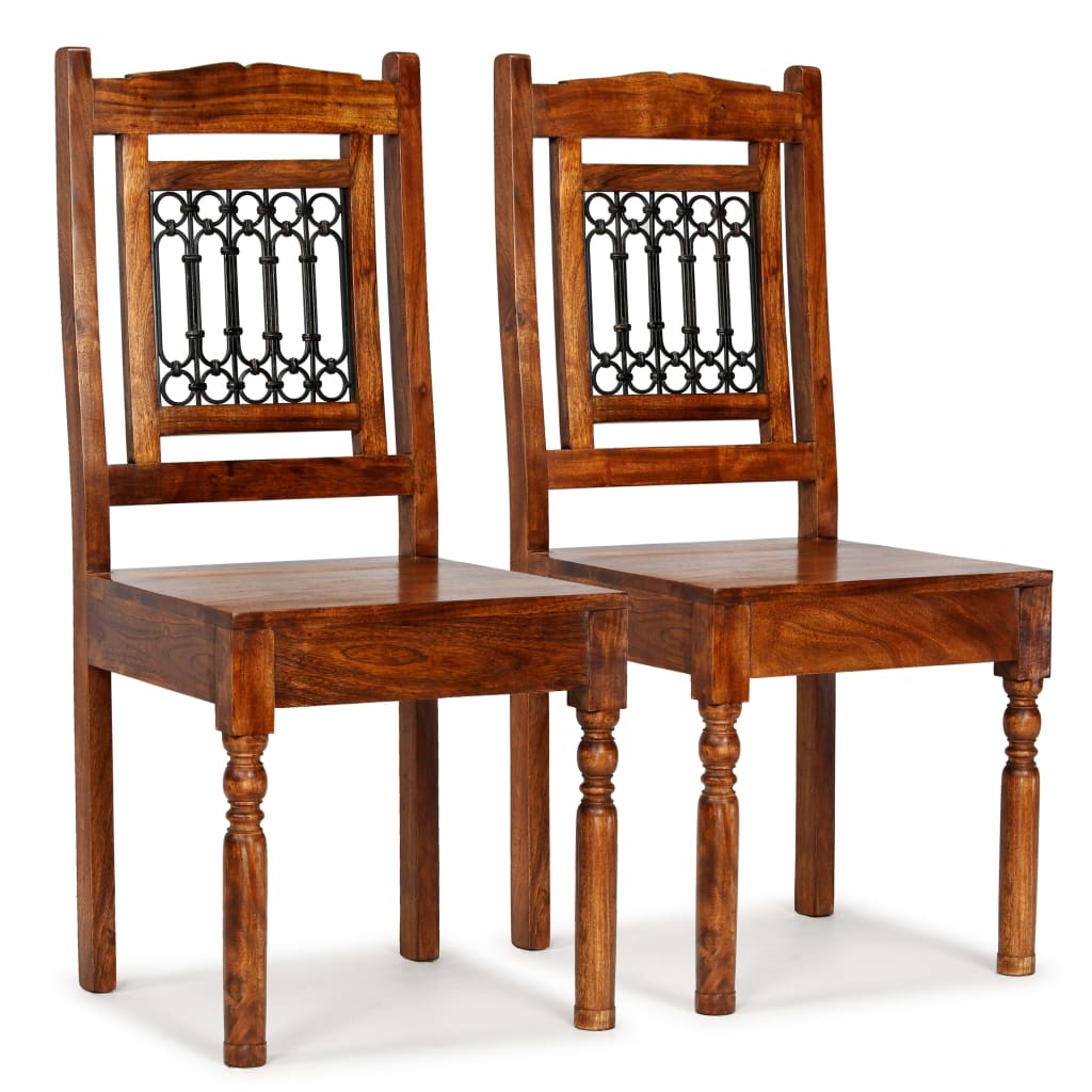 Jídelní židle 2 ks masiv s medově zbarveným povrchem klasické