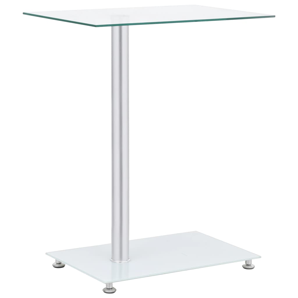 Odkládací stolek ve tvaru U průhledný 45x30x58 cm tvrzené sklo