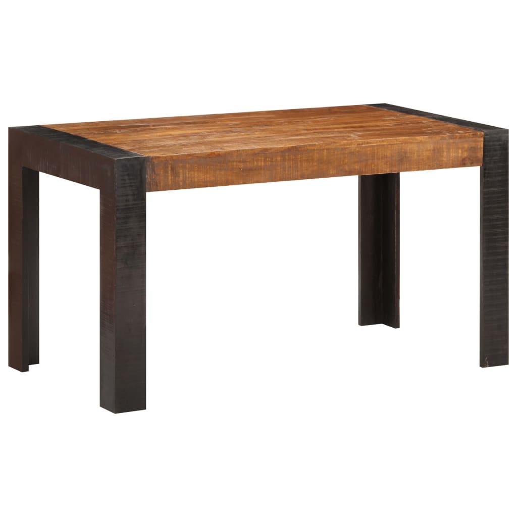 Jídelní stůl 140 x 70 x 76 cm masivní hrubé mangovníkové dřevo