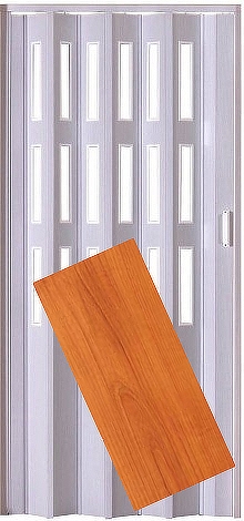 PETROMILA plastové shrnovací dveře LUCIANA třešeň ŠÍŘKA: 73cm, PROVEDENÍ: PLNÉ