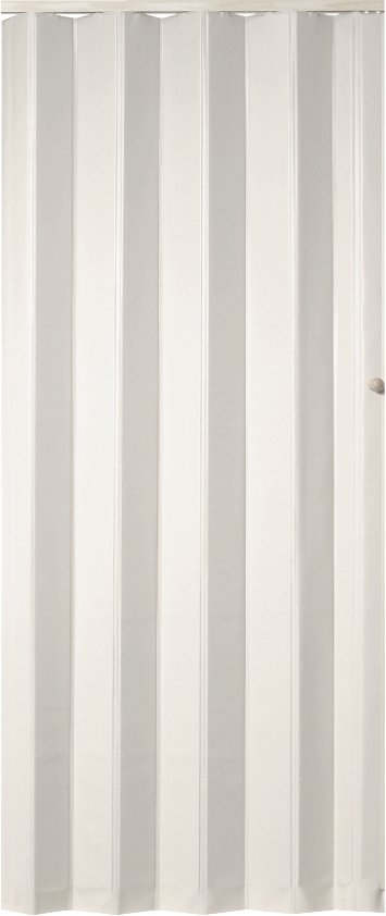 PETROMILA Koženkové shrnovací dveře bílá 83x200cm TYP: plné