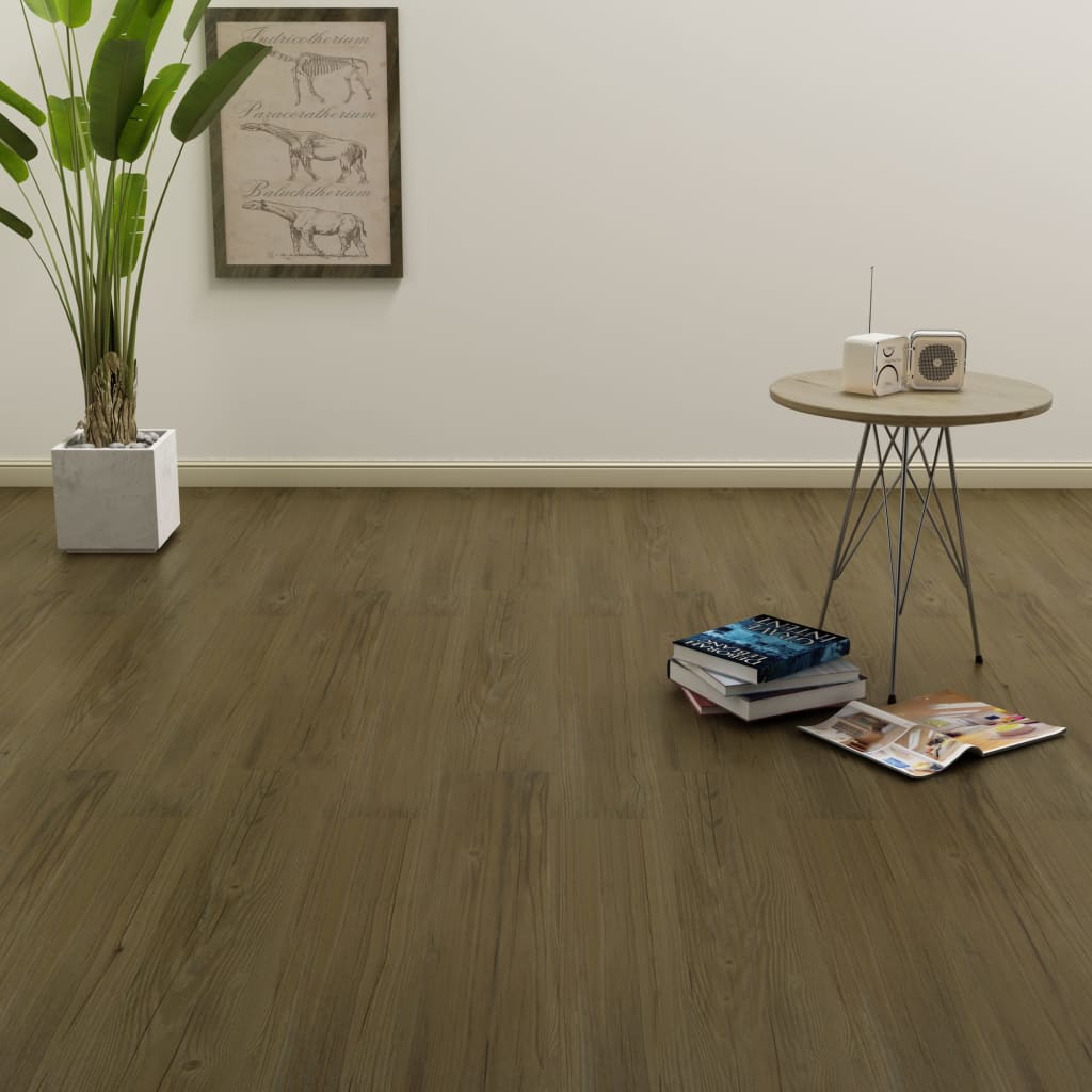 PETROMILA Samolepící podlahová prkna 4,46 m² 3 mm PVC hnědá