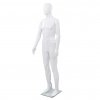 Pánská figurína celá postava základna ze skla lesklá bílá 185cm