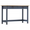 Konzolový stolek Hill 2 zásuvky šedý 110x45x74 cm borové dřevo