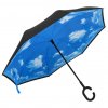 Deštník s rukojetí ve tvaru C černý 108 cm