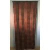 Koženkové shrnovací dveře šířka na míru do 70cm (ODSTÍN TMAVÁ HNĚDÁ, TYP prosklené, VÝŠKA DVEŘÍ 251-260cm)