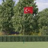 Vlajka Turecka a stožár 5,55 m hliník