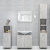 4dílný set koupelnového nábytku betonově šedý dřevotříska