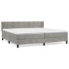 Box spring postel s matrací světle šedá 200x200 cm samet