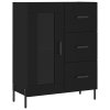 Skříň highboard černá 69,5 x 34 x 180 cm kompozitní dřevo