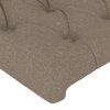 Čelo postele typu ušák taupe 93x23x118/128 cm textil