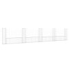 Gabionový koš ve tvaru U s 5 sloupky železo 500 x 20 x 100 cm