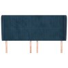 Čelo postele typu ušák tmavě modrá 163x23x118/128 cm samet