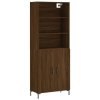 Skříň highboard hnědý dub 69,5 x 34 x 180 cm kompozitní dřevo
